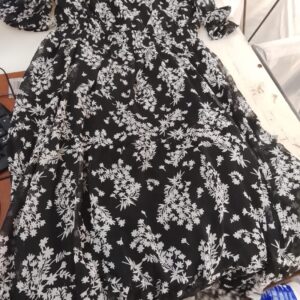 Maxi Dress Chiffon For Women Black Colour Size M