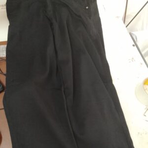 Stylish Black High Waist Stretchable Knitted Wide Leg Pants For Women Size Xxl