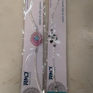 Silver Plated Rakhi For Brother Pack Of 2