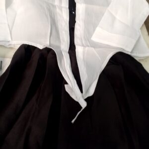 Black Frock With White Jacket For Women Size S