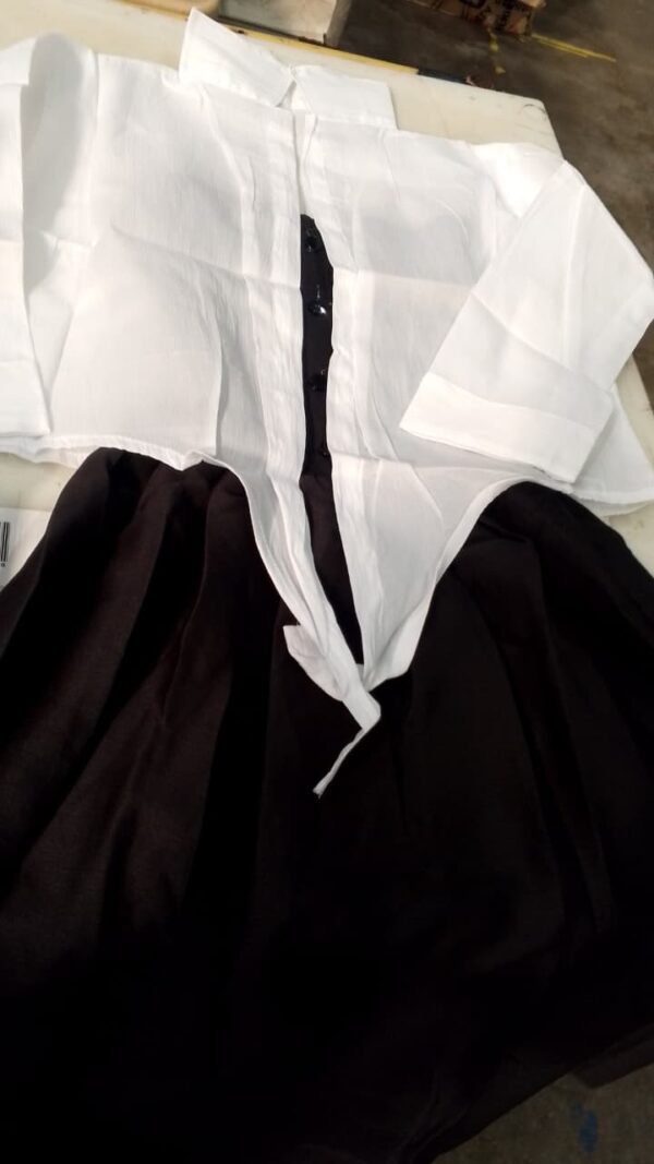 Black Frock With White Jacket For Women Size S