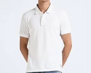 White Polo T Shirt For Men Size L