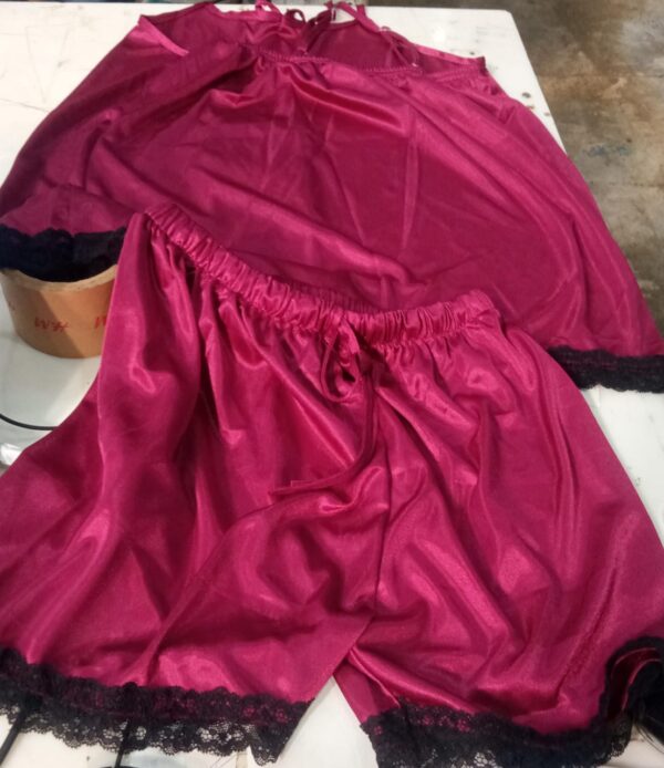 Women Night Dress Maroon Size M
