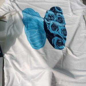 Mens White Printed T Shirt Size Xl