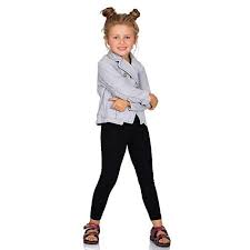 Black Cotton Leggings For Girls Kids Size 26