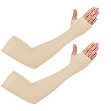 Lets Silim Cream Color Arm Sleeves 2Pcs