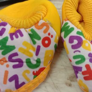 Yellow Color Printed Shoes For Infant Baby
