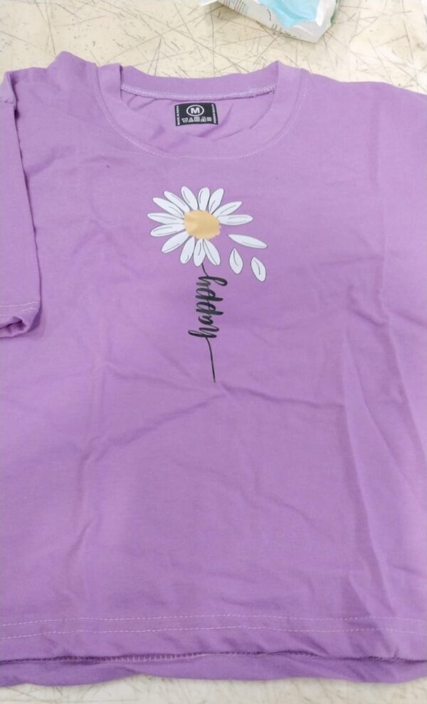 Purple Colour Short Crop Tops Size M For Women