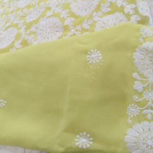 Parrot Colour Unstitched Suit With Dupatta For Women 5 Meter