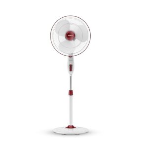 Havells Gatik Pro 400Mm Pedestal Fan 57 Watt White And Red Color