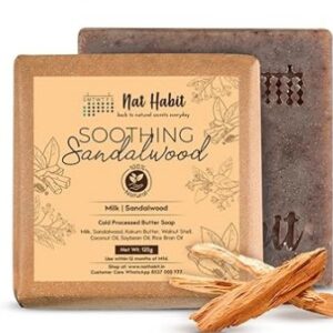Nat Habit Soothing Sandalwood Cold Processed Butter Soap 125 G