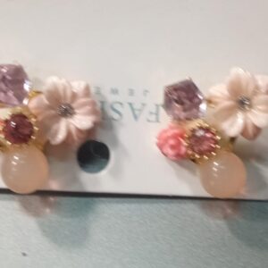 Artificial Earrings For Women Pink