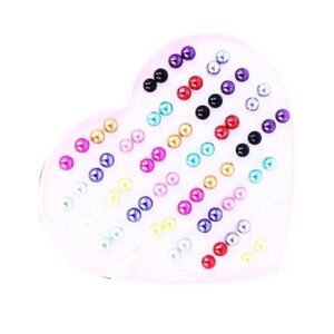 Multicolour Stud Earrings For Womens 36 Pairs