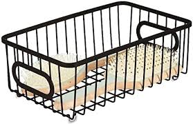 Umi Multipurpose 10 Metal Bathroom Storage Organizer Basket Bin