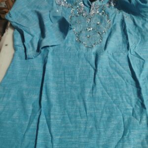 Sky Blue Colour Short Kurta For Women Size 2Xl