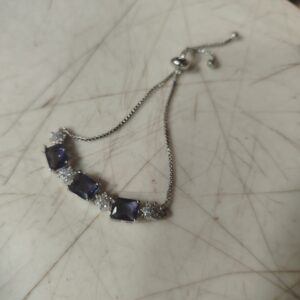Silver Bracelet For Girls Purple 3D Squirrel