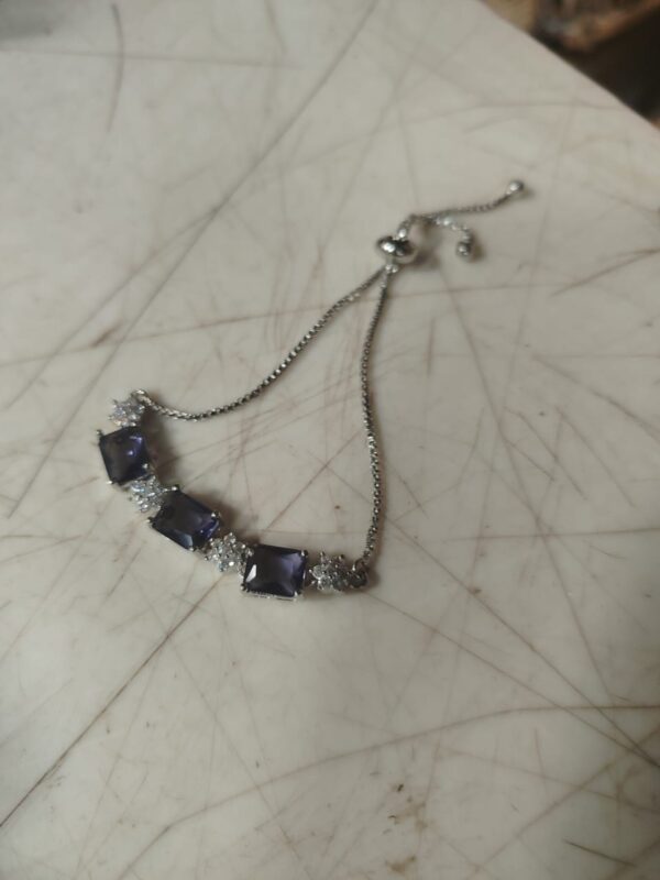 Silver Bracelet For Girls Purple 3D Squirrel