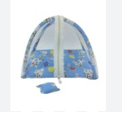 Sky Blue And White Laddu Gopal Mosquito Net