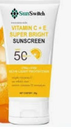 Sun Switch Vitamin C Plus E Super Bright Sunscreen Spf 50 Pa Plus Plus Plus 60G