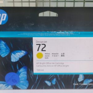 Hp Designjet 72 Yellow Ink Cartridge 130Ml For C9373A