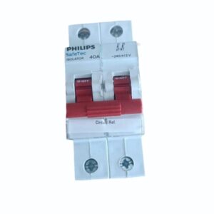 Philips Safetec Isolator 2 Pole 40A Mcb