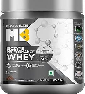 Muscleblaze Biozyme Performance Whey Protein Powder Rich Chocolate 500G