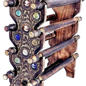 Wooden Carved Bangle Stand Bangle Organizer