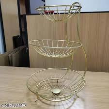 Metal 3 Layer Basket Organizer For Kitchen