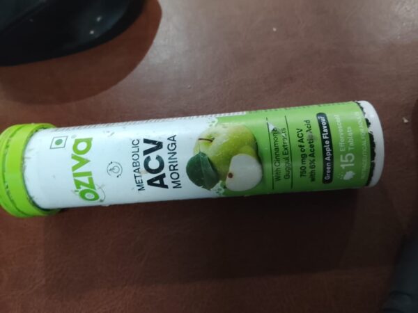 Oziva Metabolic Acv Moringa Green Apple Flavour 15 Tablets