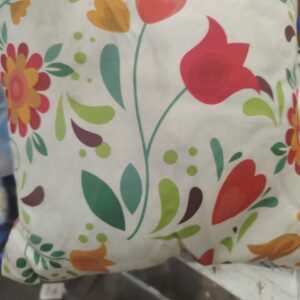 Cream Printed Square Pillow