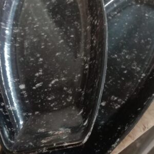 Black Boat Shape Platter Serving Plate 2Pcs