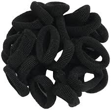 Black Hair Rubber Band 50 Pcs Approx