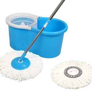 Spin Blue Bucket Mop Set With Additional Microfibre Refill