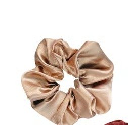 Edel Satin Scrunchie With Pouch Blus Beige Colour