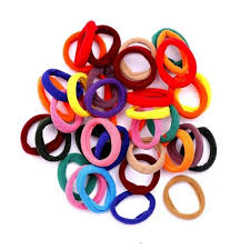Multicolor Curly And Straight Hair Ponytail Holder Rubber Band Women And Girls Pack Of 25