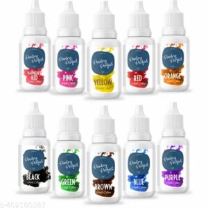 Pantry Perfect Liquid Food Color 25Ml Combo Of 10 For Baking Decorations
