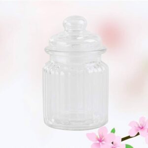 Glass Storage Canister Transparent Glass Jars Storage Clear Jar 300Ml