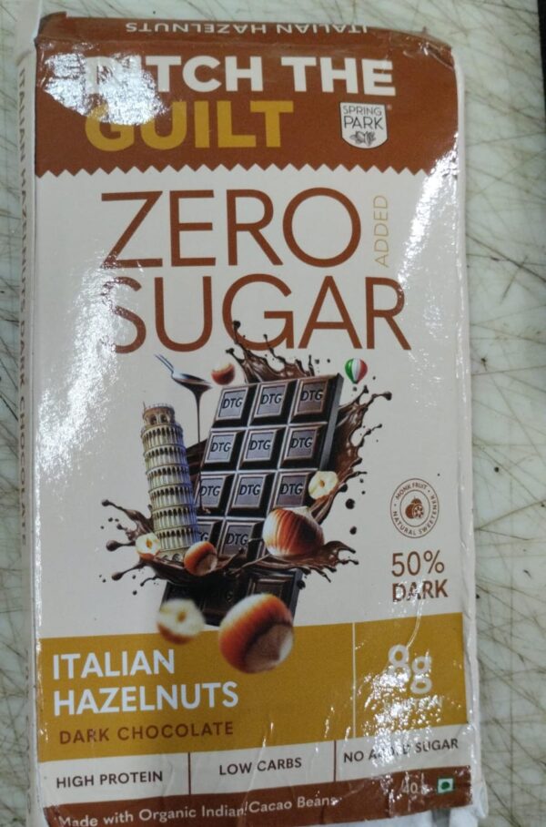 Ditch The Guilt Italian Roasted Hazelnut Dark Mauritius 40Gm