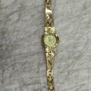 Golden Analog Watch For Women