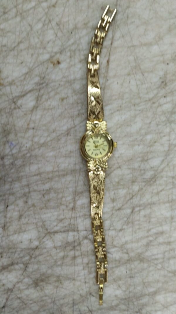 Golden Analog Watch For Women