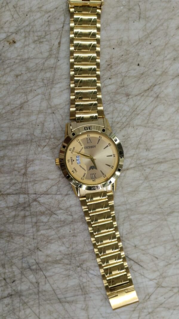 Golden Chain And Golden Dial Small Analog Watch For Men