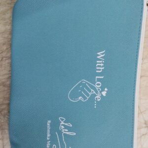 Women Personalised Make Up Bag Color Blue