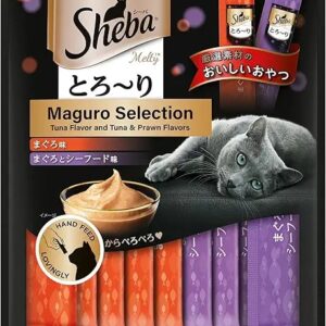 Sheba Melty Premium Lickable Creamy Cat Treats Maguro Selection Tuna Prawn Flavors 20 Sticks X 12G 240G