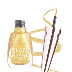 Mila Beaute Glaze Artist Liquid Eyeliner Smudge Proof Magical Gold 006 6 Ml