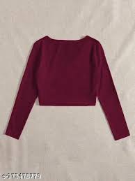 Women Top Maroon Color Size M