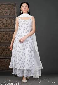 Women Kurti Printed White Size 38