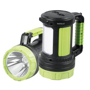 Havells 10W Led TorchEnergy Lithium Ion Battery Diffused Side Runtime Outrider Pack Of 1 Green