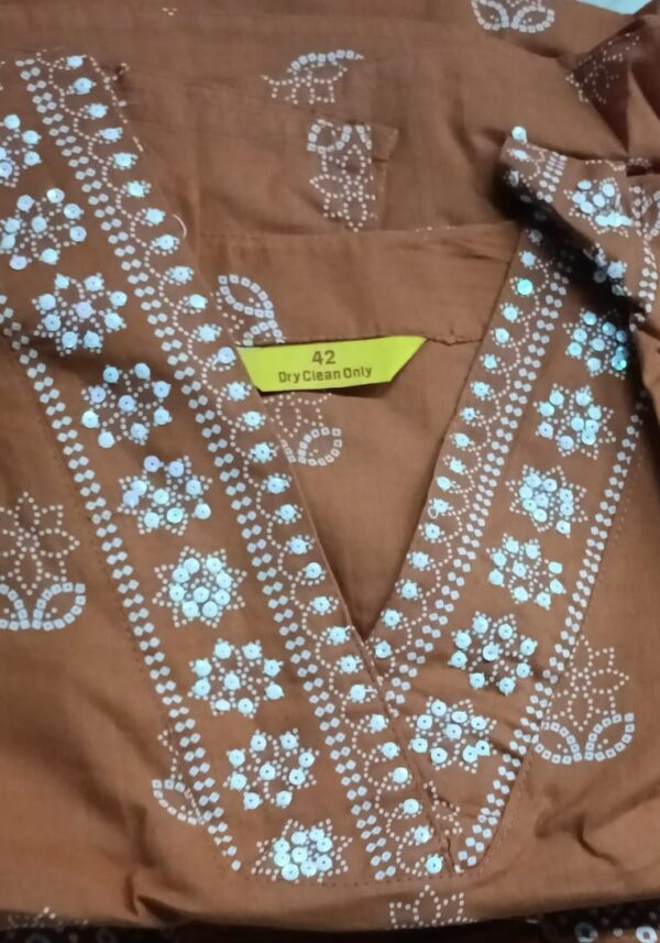 Women Kurti Color Brown Size Xl
