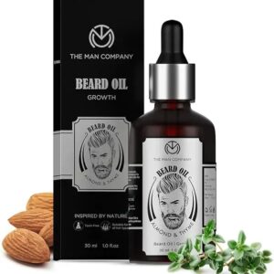 The Man Company Beard Oil For Growing Beard Faster Almond Uneven Beard 30Ml