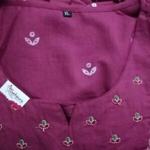 Women Kurti Color Purple Size Xl
